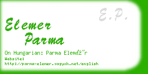 elemer parma business card